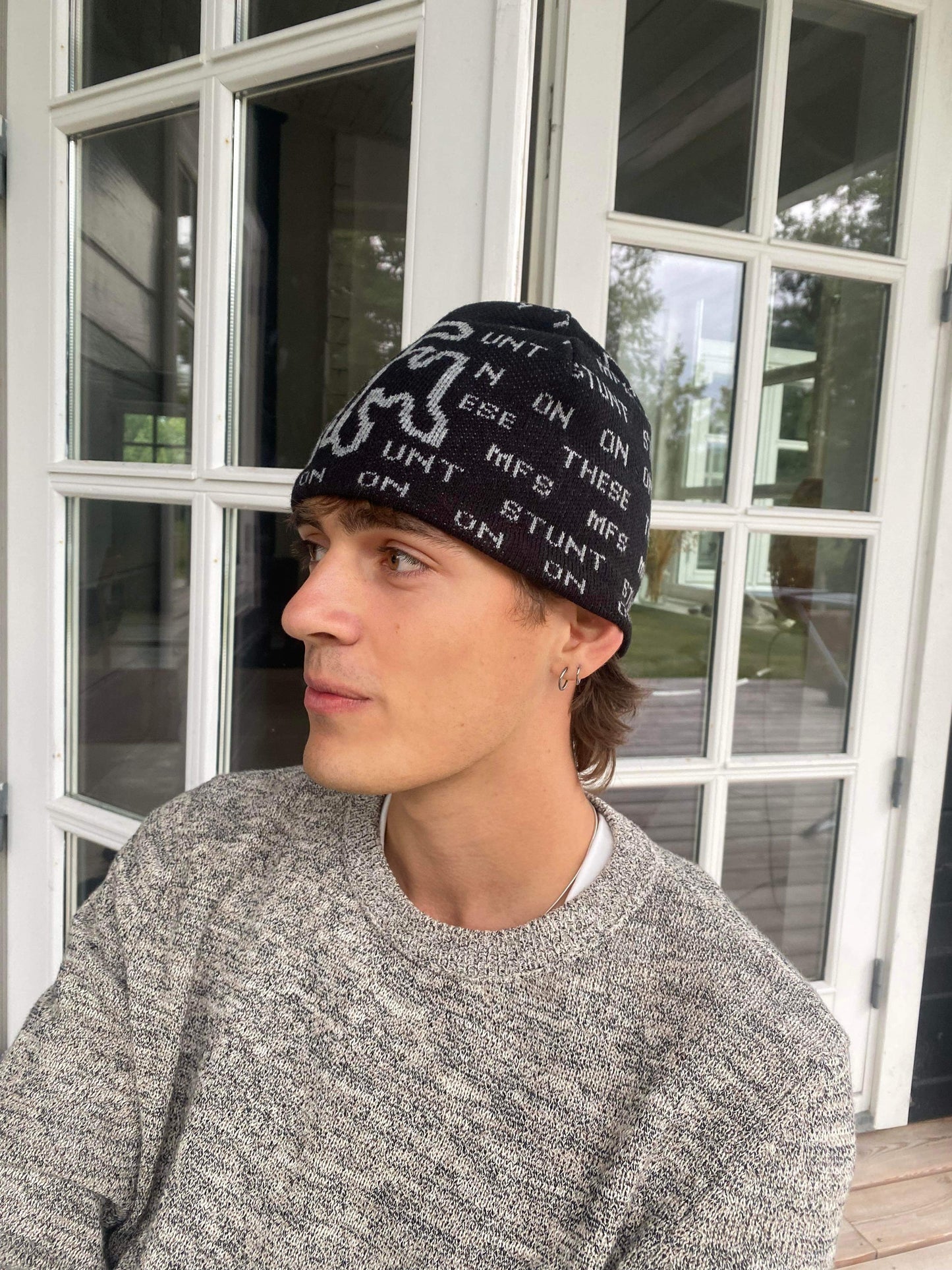 SOTM TEXT BEANIE 'BLACK'