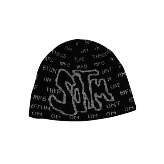 SOTM TEXT BEANIE 'BLACK'